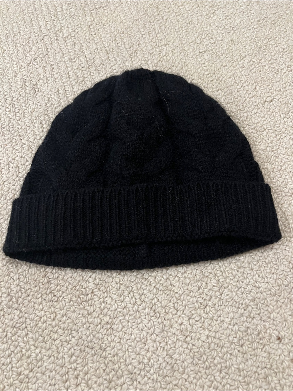 Bloomingdale's Black Knit Cable Beanie - Men